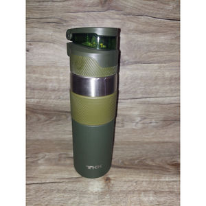 TKK STAINLESS STEEL WATER 20 0Z  BOTTLE WITH STRAW DOUBLE WALL VACUUM WIDE MOUTH